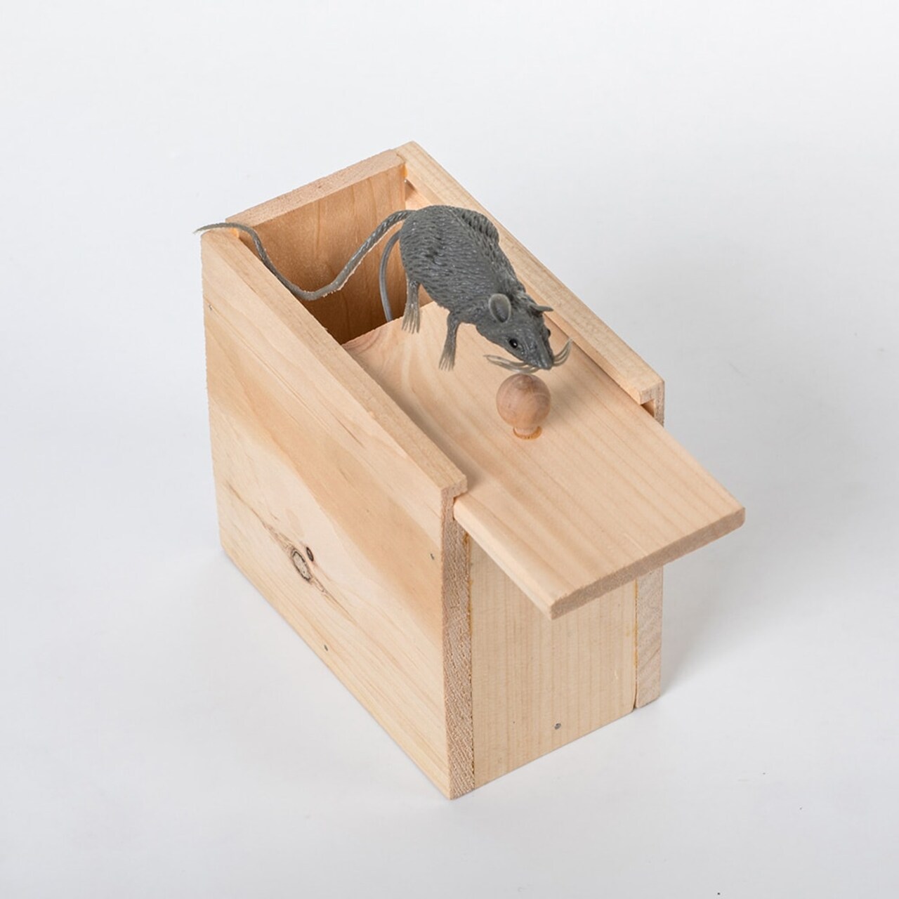 Keim's Amish-Made Wooden Jumping Mouse Slide Box Simple Fun for All